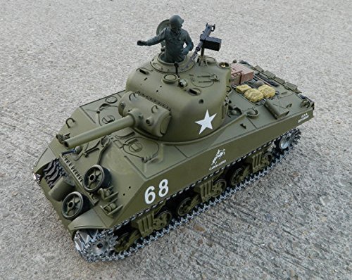 Heng Long Radio Control RC US M4A3 Sherman Tank Pro Version 1:16th Scale with 2.4GHz Radio