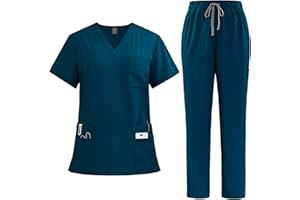 BTBDYDH Kasacks Damen Pflege Scrubs Medizinische Berufsbekleidung Kasack Herren Clinic Dress Scr Oberteil und Hose für Kasaks Altenpflege Damen Arzt Kostüm Schnell Trocknend