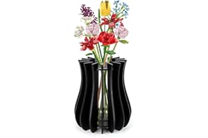 Demarsen Vase Lego pour Fleur de Cerisier Cadeau pour Les Amateurs de Fleurs,Noir