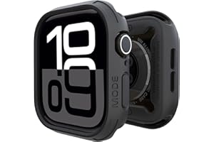 elkson Compatible with Apple Watch 46mm Bumper Case, Quattro Series Rugged Case for Apple Watch and iWatch Series 11 10, Military Grade Durable Protective Cover, Flexible Shock Proof, Black