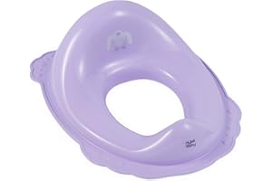 Hylat Baby Réducteur de toilettes pour enfants, utile pour l'apprentissage de la propreté, pour filles et garçons, matériau solide, caoutchouc antidérapant, Couleur : violet - Motif : Yeti