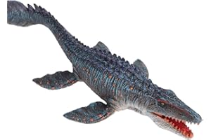 JOKFEICE Realistyczne figurki zwierząt Mosasaurus Solid Sea Animal Toy, projekt naukowy, ciasto Topper, wczesne zabawki edukacyjne Urodziny dla małych dzieci Dzieci w wieku 3 4 5 (duży rozmiar)