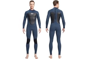 Wetsuits Traje de Neopreno 3 mm AONYIYI Ultra Elástico Atrás Cremallera Cálido Traje de Buceo Completo para Hacer Snorkel Buceo Natación Surf