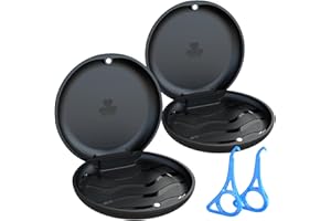 Zestaw 2 etui BVN z 2 narzędziami do usuwania korektora, gryzakami ortodontycznymi, etui ochronne do jamy ustnej, czarne