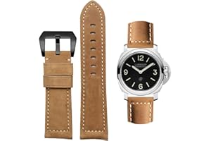AIYIRUO Cinturino per Orologio in Pelle Vintage Ricambio Uomo in Vera Morbido Impermeabile con Attrezzi 20mm 22mm 24mm 26mm per Panerai