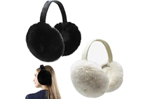 Jodsen 2 Piezas Orejeras Invierno, Ojeras Plegables Prueba Viento Felpa, Accesorio Invierno Unisex Protector Oídos Suave y Cálido para Mujeres, Hombres, Niñas, Niños