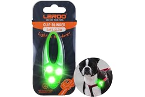 LaRoo Pendentifs pour Colliers Chien, Etanche Silicone Souple Sécurité Clignotant à LED Lumineux pour Les Sports de Plein Air et Promener le Chien Chats
