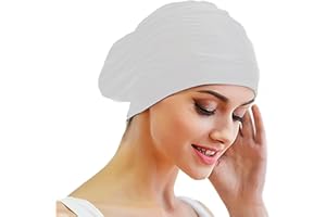 Lin's Liliana Cuffia da nuoto per capelli lunghi – Cuffia da nuoto per donne e ragazze – Cuffia da bagno comoda vestibilità cappello da nuoto scalabile