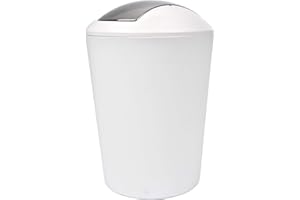 Douceur d'Intérieur Poubelle FLIC FLAC 5.6L Coloris Uni, Blanco, 19.7 cm
