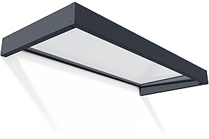 Canopia by Palram Auvent de Porte d'entrée Sophia 2m² Marquise de Porte, Protection Contre la Pluie et Le Soleil pour Maison, (Gris)