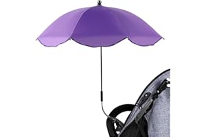 Moreeulsi 78cm Sombrilla Carrito Bebe Portátil, Clip De Protección UV En El Cochecito De Paraguas Acoplable, Parasol Carro Bebe Con Clip Ajustable Rotación 360 °, Sombrilla Carro Bebe