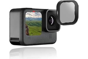 AuyKoo Filtro Polarizador para GoPro Hero 12 11 10 9 Black, Accesorios Kit de Protector de Lente de Filtro polarizador de Lente de cámara para GoPro Hero 11/10/9 Black
