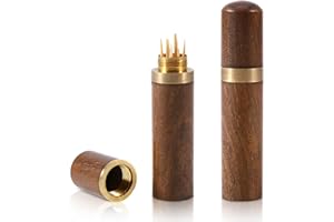 HERCHR Porta-Palillos de Dientes, Mini Dispensador de Palillos de Dientes Dispensador Portátil y Ligero Porta-Palillos de Dientes Porta-Palillos de Dientes Dispensador de Palillos de Dientes de Madera