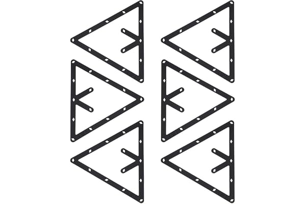 ,Invisible Magic Rack,Magic Rack Billard,Magic Pool Rack,Pool Rack Magnetisk Triangel 6st/set Biljardställ Svart Triangel Ball Hållare Positionering Biljardbord Biljardkö Tillbehör