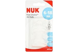 NUK First Choice+ Size 2 Silicone Teats, Medium 6-18 months, 2ea