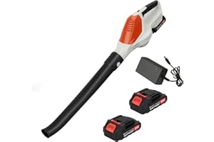 CALAGER Cordless Leaf Blower,24V Electric Battery Leaf Blower with 2 Batteries,1 Charger,5 Speeds,150 MPH 16500RPM Battery Powered Lightweight Powerful Air Blower for Car,Lawn Care,Patio,Yard,Snow,Garden