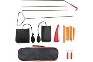 GJCrafts Kit di Attrezzi per Auto 11PCS con 2 Cuneo D'aria Bag/Distanziatore/Fermaporta/Leva, Kit Utensile di Smontaggio, per Preda Remota, Installazione di Porte e Finestre, Riparazione Automatica