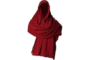 GRACEART Shawl Scarf Hood Sash Cowl Medieval Wizard Mage Costume Wrap Cloak With Brooch Pin