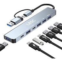 USB C Hub, 7 in 1 USB Splitter Multiport Adapter, Usb Hub For