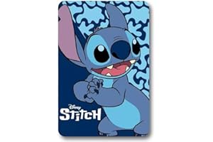 ILS I LOVE SHOPPING Coperta Plaid Morbida e Calda 100x140cm per Bambini Pile con stampa (STITCH)