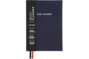 OHH DEER Undated Daily Planner Notebook | To Do Lists Hourly Schedule Note Pages | A5 | Off Black
