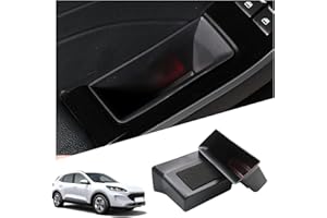 [2 Pieces] Ruiya Compatible with Ford Kuga 2020-2023 2024 Car Door Handle Storage Box, Kuga Container Organiser Tray Central Console Glove Tray Kuga Accessories