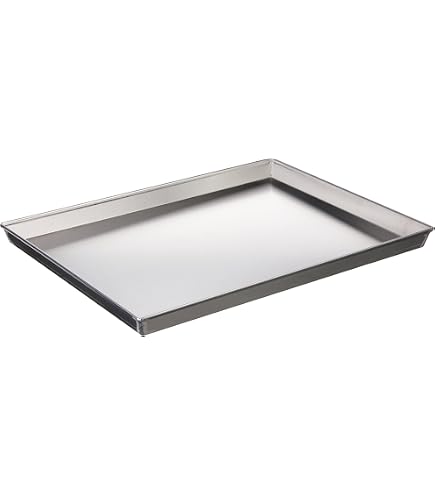 HaWare Teglia da forno grande in acciaio inox, set di 3 teglie da forno da 40 x 30 x 2,5 cm, per cuocere/cucinare/servire, sana e atossica, finitura a specchio e lavabile in