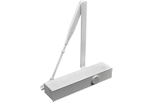 Buddy4Home house accessoires Automatischer Türschließer Weiß Türdämpfer Türheber einstellbarer Federtürschließer für Außen und Innentür schließt automatisch 20-100 kg ohne Feststellung Jupiter