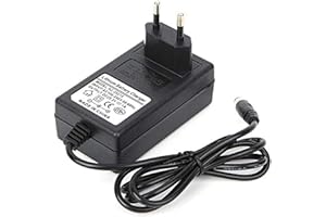 Ezweiji 24V Netzteil, Netzteil Ladegerät für Massagepistole Ladekabel Netzadapter eingebauter Kurzschluss-/Überstrom-/Überspannungs für 24W Massagepistole Netzkabel(DC 24V/1A EU-Stecker)