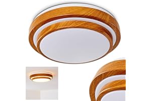 HOFSTEIN Lámpara de techo LED moderna - Sora - color blanco cálido - redonda - para cocina, pasillo, sala de estar, baño