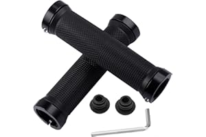 SHULLIN 1 paire de poignées de vélo ergonomiques pour guidon de vélo Poignées de guidon Poignées de guidon Poignées de vélo Poignée VTT Poignées avec serrure en aluminium et clé Allen pour vélo de 22,2 mm