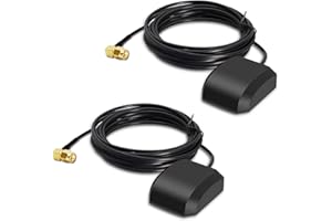 LIDOUYA 2 PCS Auto Aktive GPS Antenne Navigation SMA Antenne für Auto Stereo Radio Magnetische Basis GPS Tracker Locator Echtzeit-Tracking
