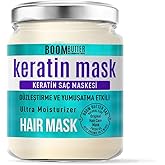 Boom Butter G&uuml;&ccedil;lendirici & Onarıcı Keratin Sa&ccedil; Maskesi, Kırılma Karşıtı & Yoğun Besleyici, Yıpranmış Sa&ccedil;lar İ&ccedil;in, Derinlemesi