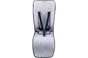 JYOKO KIDS Materassino per passeggino compatibile con Joolz y Baby Jogger City Mini, City mini GT2, City Mini Zip, City Mini Tour Y Joolz. Realizzato al 100% in cotone (black star)