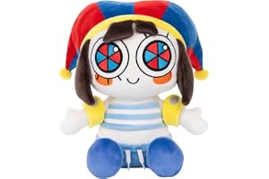 Cartoon Circus Character Doll, Pomni & Jax Animal Cushion, Soft Cartoon Gift for Fans, Cute Collectible Room Decor (Pomni B)