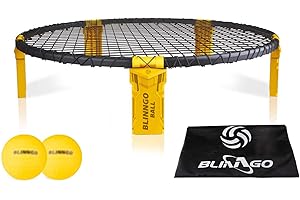 Mookis Blinngoball Juego de Roundnet, Incluyen Patas Robustas, 1 Roundnet, 2 Pelotas, 1 Bomba de Aire, Bolsa e Instrucciones