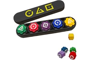 EDATOFLY Gonggi Game Set - Squid Play Set | 5 Premium Non-Toxic Plastic Stones | Cultural Family Fun for Kids & Adults | Educational Travel Toy, Gift Idea (1 Set)