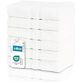 ZOLLNER 6 Hand Towels for Washbasin, 50 x 70 cm, 450 g, Cotton, White
