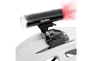 WIND&MOON Lumière de Casque de Vélo Avant et Arrière, Lumière Casque Avant et Arrière, 5 Modes de Lumière Clignotante, Lumière de Casque d'équitation étanche Rechargeable par USB