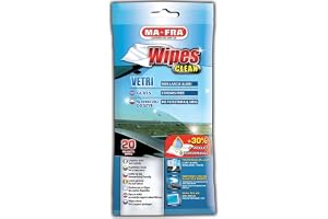 Mafra, Wipes Clean, engångsservetter för rengöring av bilrutor och glas, idealiska för att avlägsna smuts och damm från vindrutor, fönster, bakrutor, speglar och LCD-skärmar, 20-pack