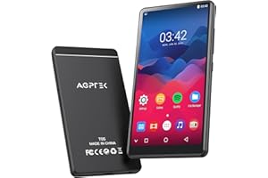 WiFi MP4 Player mit 4" Touchscreen, AGPTEK HD Videoplayer mit Android 6,0 für UKW-Radio, Online-Funktionen usw, Musik Player 1GB RAM, 8GB ROM, mit 32GB TF-Karte, 1000mAh Akku, Schwarz