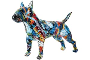 FLYuechun Ranan Art Creative G861 RE Bull Terrier Resin Home Decor Modern Office Desktop Craft Ornament