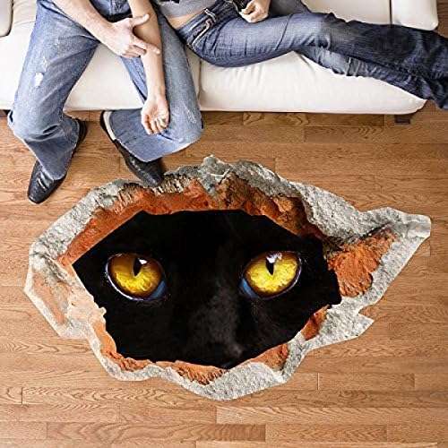 TERMV Creative 3D Three-Dimensional Wall Stickers Personality Cat Bedroom Corridor Wall Decoration Background Entrance Waterproof Stickers 98 * 59Cm