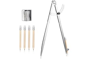 LALAGO Cyrkiel spiczasty 300 mm, cyrkiel 300 mm, marker ołówkowy z uchwytem na ołówki do rysowania, do obróbki metalu i skóry