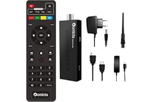 Romicta Decodificador TDT HD 2025 - TDT para TV Antigua,Sintonizador DVB-T2/C H.265 HEVC, Full HD 1080p, USB PVR, HDMI, WiFi USB, Youtube, LCN, Control Remoto Universal 2 en 1.