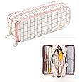 Trousse Cylindrique ISuperb - Tissu Oxford, 19,5x9x9 Cm, Légère, Pour Crayons, Maquillage, Toilette - Violet