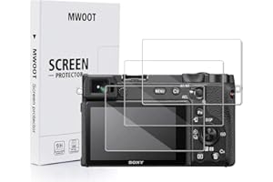 MWOOT 3 Stück Schutzfolie aus Glas für Sony Alpha A6600 A6000 A5000 A6300 NEX-7 NEX-3N NEX-5 NEX-6L，9H Härte Kratzfest Displayschutzglas