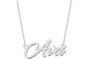 UMAGICBOX Exquisite Personalized Name Necklace|Choose from 14 Font Styles|Customizable 18K Gold Plated Stainless Steel & Sterling Silver Pendant|Unique Gift for Her