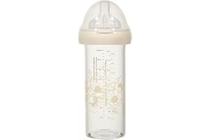 Le Biberon Français - Biberon en Verre 240ml Premium - Biberon Anti Colique 0-6 Mois - Tétine en Silicone Pur 3 Vitesses - Anti fuite à Col Large - BPA, BPS, BPF Free - Allaitement Mixte Nouveau né …