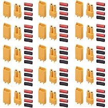 Connettori XT30 Maschio E Femmina Per Batterie RC LiPo &ndash; Colore Giallo, Pacco Da 10/5/2/3 Pezzi